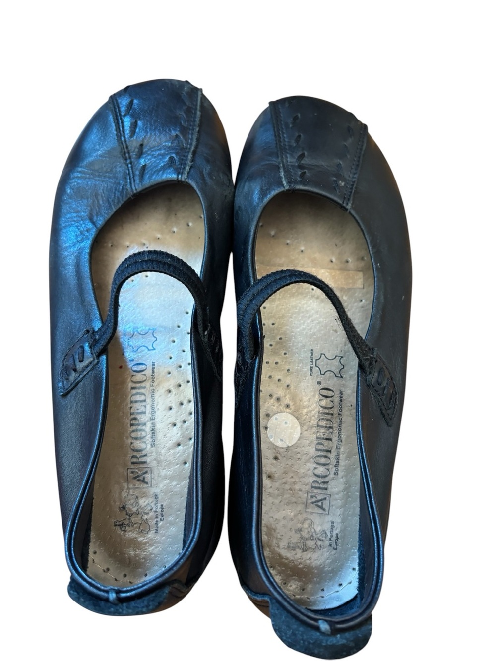 Arcopedico Shawna Black Leather Mary Jane Women's Slip on shoes Size 38 - Picture 2 of 10